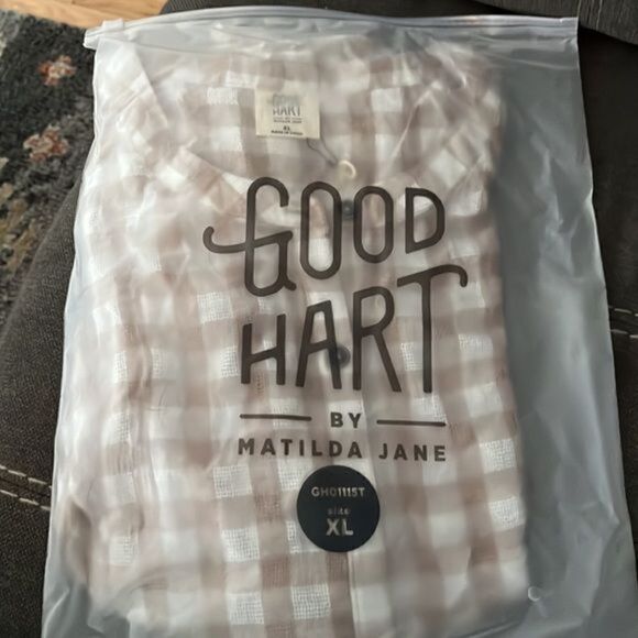 New Good Hart McNay Top Plaid Button Down XL - Picture 4 of 7
